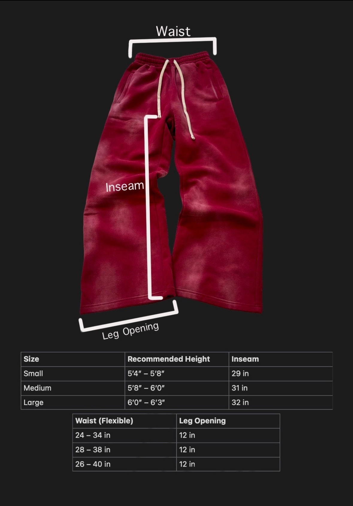 Baggy Acid Wash Sweatpants (black)