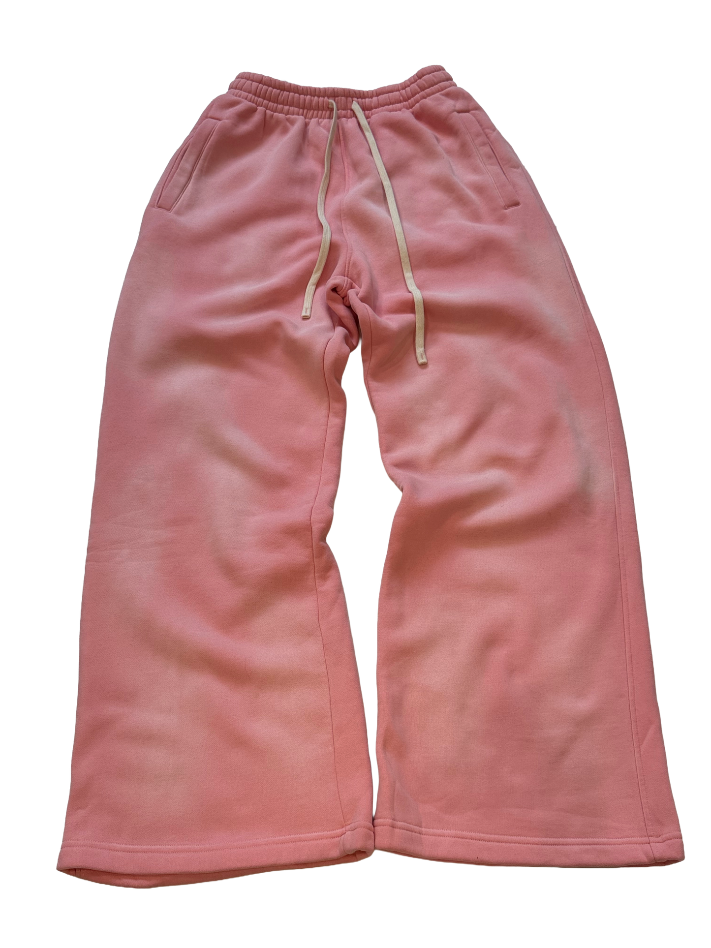 Baggy Acid Wash Sweatpants (Pink)
