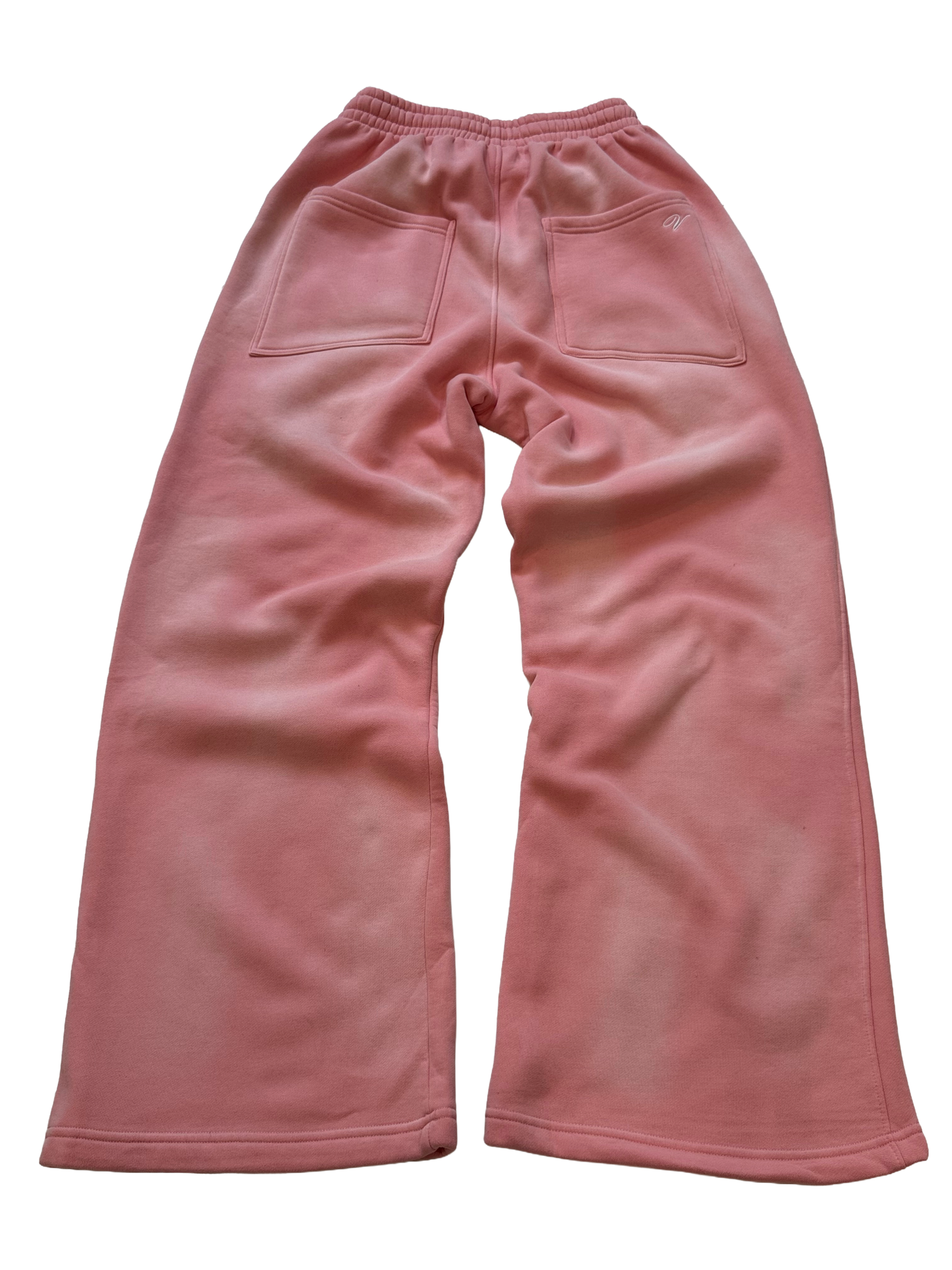 Baggy Acid Wash Sweatpants (Pink)