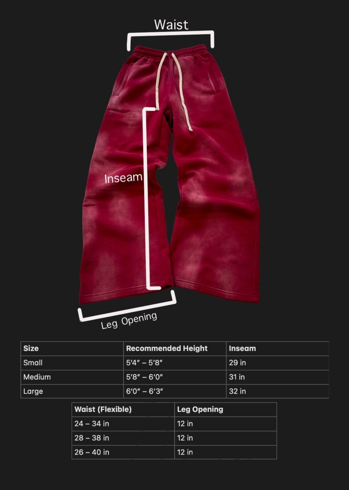 Baggy Acid Wash Sweatpants (Pink)